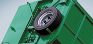 Hyundai Garbage Truck – Garbage Dump – Auxiliary tire